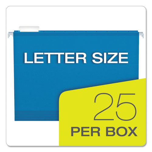 Pendaflex® wholesale. Extra Capacity Reinforced Hanging File Folders With Box Bottom, Letter Size, 1-5-cut Tab, Blue, 25-box. HSD Wholesale: Janitorial Supplies, Breakroom Supplies, Office Supplies.