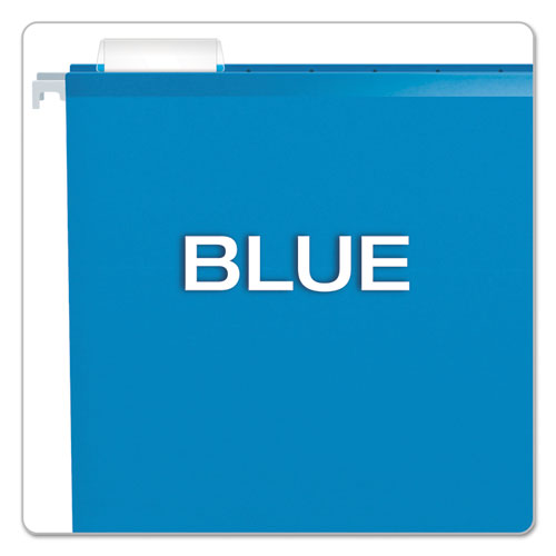 Pendaflex® wholesale. Extra Capacity Reinforced Hanging File Folders With Box Bottom, Letter Size, 1-5-cut Tab, Blue, 25-box. HSD Wholesale: Janitorial Supplies, Breakroom Supplies, Office Supplies.