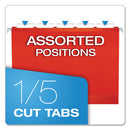 Pendaflex® wholesale. Extra Capacity Reinforced Hanging File Folders With Box Bottom, Letter Size, 1-5-cut Tab, Red, 25-box. HSD Wholesale: Janitorial Supplies, Breakroom Supplies, Office Supplies.
