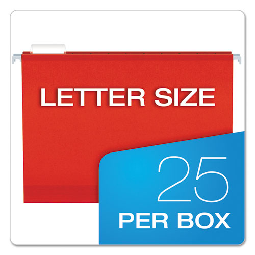 Pendaflex® wholesale. Extra Capacity Reinforced Hanging File Folders With Box Bottom, Letter Size, 1-5-cut Tab, Red, 25-box. HSD Wholesale: Janitorial Supplies, Breakroom Supplies, Office Supplies.