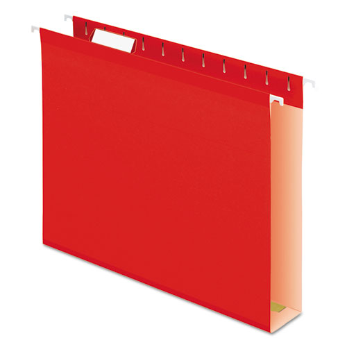 Pendaflex® wholesale. Extra Capacity Reinforced Hanging File Folders With Box Bottom, Letter Size, 1-5-cut Tab, Red, 25-box. HSD Wholesale: Janitorial Supplies, Breakroom Supplies, Office Supplies.