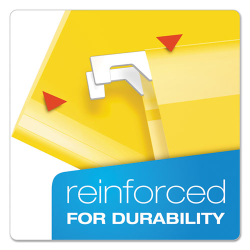 Pendaflex® wholesale. Extra Capacity Reinforced Hanging File Folders With Box Bottom, Letter Size, 1-5-cut Tab, Yellow, 25-box. HSD Wholesale: Janitorial Supplies, Breakroom Supplies, Office Supplies.