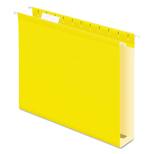 Pendaflex® wholesale. Extra Capacity Reinforced Hanging File Folders With Box Bottom, Letter Size, 1-5-cut Tab, Yellow, 25-box. HSD Wholesale: Janitorial Supplies, Breakroom Supplies, Office Supplies.