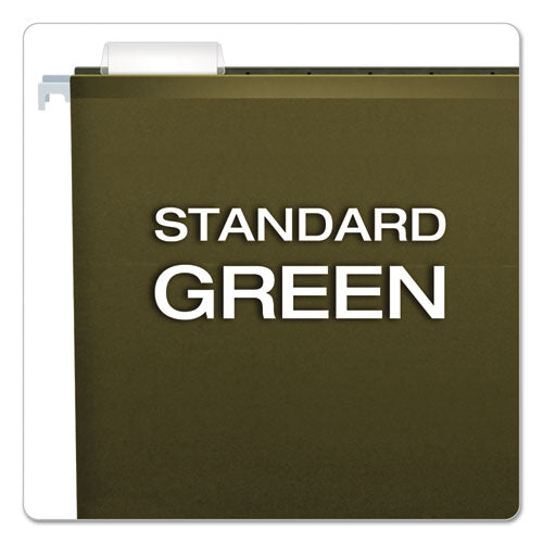 Pendaflex® wholesale. Extra Capacity Reinforced Hanging File Folders With Box Bottom, Letter Size, 1-5-cut Tab, Standard Green, 25-box. HSD Wholesale: Janitorial Supplies, Breakroom Supplies, Office Supplies.