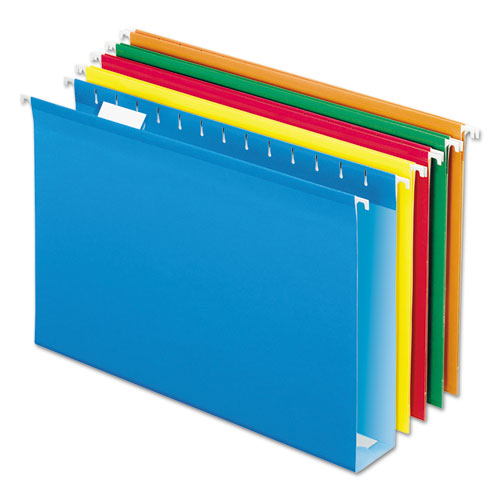 Pendaflex® wholesale. Extra Capacity Reinforced Hanging File Folders With Box Bottom, Legal Size, 1-5-cut Tab, Assorted, 25-box. HSD Wholesale: Janitorial Supplies, Breakroom Supplies, Office Supplies.