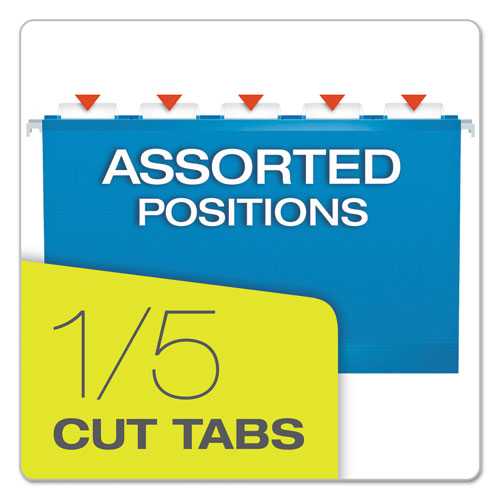 Pendaflex® wholesale. Extra Capacity Reinforced Hanging File Folders With Box Bottom, Legal Size, 1-5-cut Tab, Blue, 25-box. HSD Wholesale: Janitorial Supplies, Breakroom Supplies, Office Supplies.