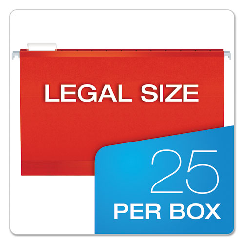 Pendaflex® wholesale. Extra Capacity Reinforced Hanging File Folders With Box Bottom, Legal Size, 1-5-cut Tab, Red, 25-box. HSD Wholesale: Janitorial Supplies, Breakroom Supplies, Office Supplies.