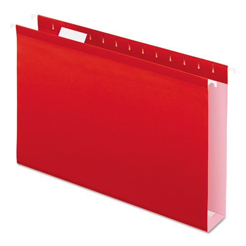 Pendaflex® wholesale. Extra Capacity Reinforced Hanging File Folders With Box Bottom, Legal Size, 1-5-cut Tab, Red, 25-box. HSD Wholesale: Janitorial Supplies, Breakroom Supplies, Office Supplies.