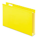 Pendaflex® wholesale. Extra Capacity Reinforced Hanging File Folders With Box Bottom, Legal Size, 1-5-cut Tab, Yellow, 25-box. HSD Wholesale: Janitorial Supplies, Breakroom Supplies, Office Supplies.