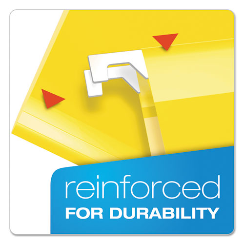 Pendaflex® wholesale. Extra Capacity Reinforced Hanging File Folders With Box Bottom, Legal Size, 1-5-cut Tab, Yellow, 25-box. HSD Wholesale: Janitorial Supplies, Breakroom Supplies, Office Supplies.
