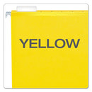 Pendaflex® wholesale. Extra Capacity Reinforced Hanging File Folders With Box Bottom, Legal Size, 1-5-cut Tab, Yellow, 25-box. HSD Wholesale: Janitorial Supplies, Breakroom Supplies, Office Supplies.