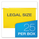 Pendaflex® wholesale. Extra Capacity Reinforced Hanging File Folders With Box Bottom, Legal Size, 1-5-cut Tab, Yellow, 25-box. HSD Wholesale: Janitorial Supplies, Breakroom Supplies, Office Supplies.
