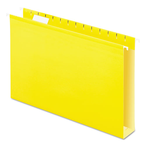Pendaflex® wholesale. Extra Capacity Reinforced Hanging File Folders With Box Bottom, Legal Size, 1-5-cut Tab, Yellow, 25-box. HSD Wholesale: Janitorial Supplies, Breakroom Supplies, Office Supplies.
