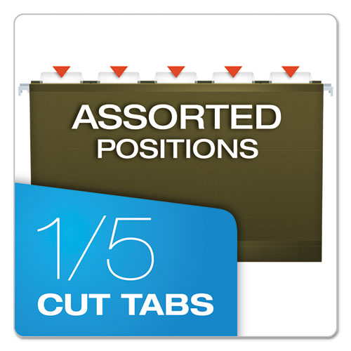 Pendaflex® wholesale. Extra Capacity Reinforced Hanging File Folders With Box Bottom, Legal Size, 1-5-cut Tab, Standard Green, 25-box. HSD Wholesale: Janitorial Supplies, Breakroom Supplies, Office Supplies.