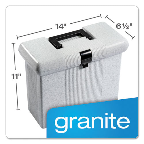 Pendaflex® wholesale. PENDAFLEX Portable File Boxes, Letter Files, 14.88" X 6.5" X 11.88", Granite. HSD Wholesale: Janitorial Supplies, Breakroom Supplies, Office Supplies.