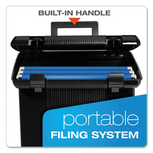 Pendaflex® wholesale. PENDAFLEX Portable File Boxes, Letter Files, 13.88" X 14" X 11.13", Black. HSD Wholesale: Janitorial Supplies, Breakroom Supplies, Office Supplies.