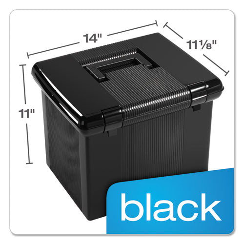 Pendaflex® wholesale. PENDAFLEX Portable File Boxes, Letter Files, 13.88" X 14" X 11.13", Black. HSD Wholesale: Janitorial Supplies, Breakroom Supplies, Office Supplies.