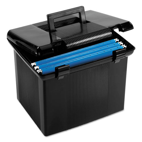 Pendaflex® wholesale. PENDAFLEX Portable File Boxes, Letter Files, 13.88" X 14" X 11.13", Black. HSD Wholesale: Janitorial Supplies, Breakroom Supplies, Office Supplies.