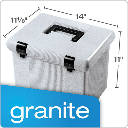 Pendaflex® wholesale. PENDAFLEX Portable File Boxes, Letter Files, 13.88" X 14" X 11.13", Granite. HSD Wholesale: Janitorial Supplies, Breakroom Supplies, Office Supplies.