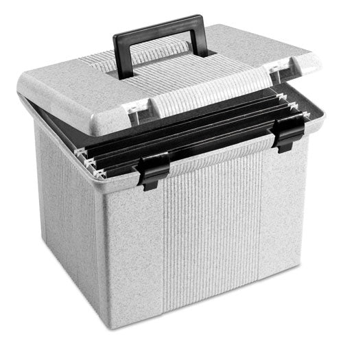 Pendaflex® wholesale. PENDAFLEX Portable File Boxes, Letter Files, 13.88" X 14" X 11.13", Granite. HSD Wholesale: Janitorial Supplies, Breakroom Supplies, Office Supplies.