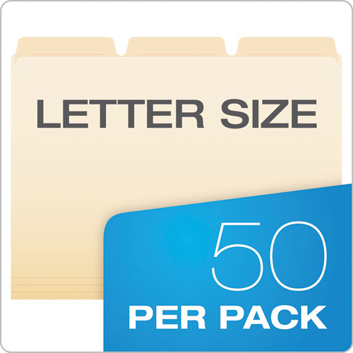 Pendaflex® wholesale. PENDAFLEX Ready-tab Reinforced File Folders, 1-3-cut Tabs, Letter Size, Manila, 50-pack. HSD Wholesale: Janitorial Supplies, Breakroom Supplies, Office Supplies.