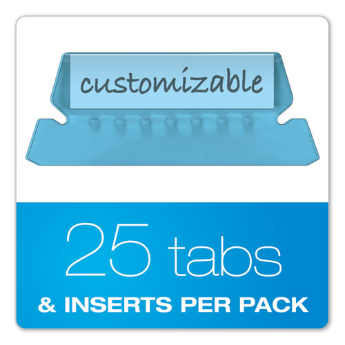 Pendaflex® wholesale. PENDAFLEX Transparent Colored Tabs For Hanging File Folders, 1-5-cut Tabs, Blue, 2" Wide, 25-pack. HSD Wholesale: Janitorial Supplies, Breakroom Supplies, Office Supplies.