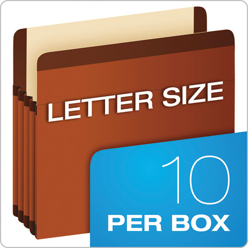 Pendaflex® wholesale. PENDAFLEX Premium Reinforced Expanding File Pockets, 3.5" Expansion, Letter Size, Red Fiber, 10-box. HSD Wholesale: Janitorial Supplies, Breakroom Supplies, Office Supplies.