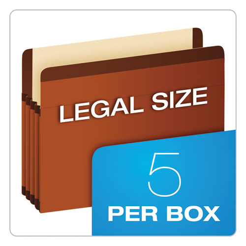 Pendaflex® wholesale. PENDAFLEX Premium Reinforced Expanding File Pockets, 5.25" Expansion, Letter Size, Red Fiber, 5-box. HSD Wholesale: Janitorial Supplies, Breakroom Supplies, Office Supplies.