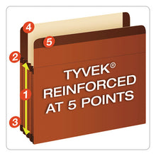 Load image into Gallery viewer, Pendaflex® wholesale. PENDAFLEX Premium Reinforced Expanding File Pockets, 5.25&quot; Expansion, Legal Size, Red Fiber, 5-box. HSD Wholesale: Janitorial Supplies, Breakroom Supplies, Office Supplies.
