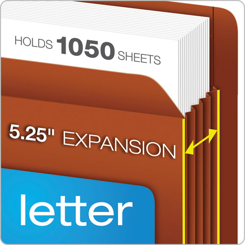 Pendaflex® wholesale. PENDAFLEX Heavy-duty End Tab File Pockets, 5.25" Expansion, Letter Size, Red Fiber, 10-box. HSD Wholesale: Janitorial Supplies, Breakroom Supplies, Office Supplies.