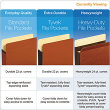Load image into Gallery viewer, Pendaflex® wholesale. PENDAFLEX Heavy-duty File Pockets, 3.5&quot; Expansion, Legal Size, Redrope, 25-box. HSD Wholesale: Janitorial Supplies, Breakroom Supplies, Office Supplies.
