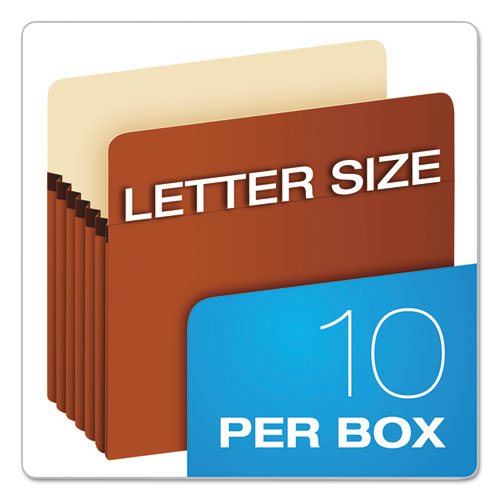 Pendaflex® wholesale. Earthwise By Pendaflex 100% Recycled File Pockets, 5.25" Expansion, Letter Size, Red Fiber. HSD Wholesale: Janitorial Supplies, Breakroom Supplies, Office Supplies.