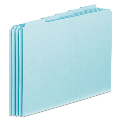 Pendaflex® wholesale. PENDAFLEX Blank Top Tab File Guides, 1-5-cut Top Tab, Blank, 8.5 X 11, Blue, 100-box. HSD Wholesale: Janitorial Supplies, Breakroom Supplies, Office Supplies.