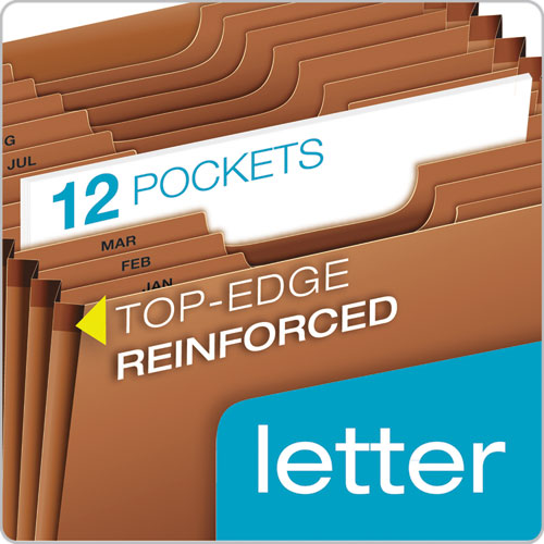 Pendaflex® wholesale. PENDAFLEX Heavy-duty Expanding File, 12 Sections, 1-3-cut Tab, Letter Size, Redrope. HSD Wholesale: Janitorial Supplies, Breakroom Supplies, Office Supplies.