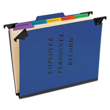 Load image into Gallery viewer, Pendaflex® wholesale. PENDAFLEX Hanging Style Personnel Folders, 1-3-cut Tabs, Center Position, Letter Size, Blue. HSD Wholesale: Janitorial Supplies, Breakroom Supplies, Office Supplies.