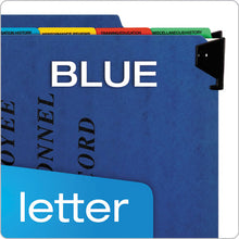 Load image into Gallery viewer, Pendaflex® wholesale. PENDAFLEX Hanging Style Personnel Folders, 1-3-cut Tabs, Center Position, Letter Size, Blue. HSD Wholesale: Janitorial Supplies, Breakroom Supplies, Office Supplies.