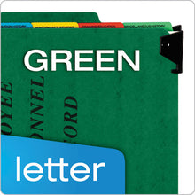 Load image into Gallery viewer, Pendaflex® wholesale. PENDAFLEX Hanging Style Personnel Folders, 1-3-cut Tabs, Center Position, Letter Size, Green. HSD Wholesale: Janitorial Supplies, Breakroom Supplies, Office Supplies.