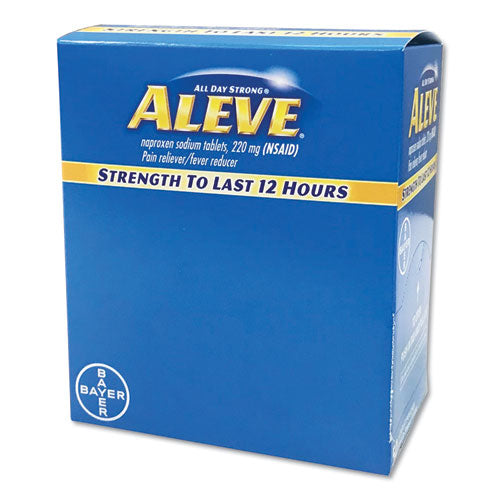 Aleve® wholesale. Pain Reliever Tablets, 50 Packs-box. HSD Wholesale: Janitorial Supplies, Breakroom Supplies, Office Supplies.