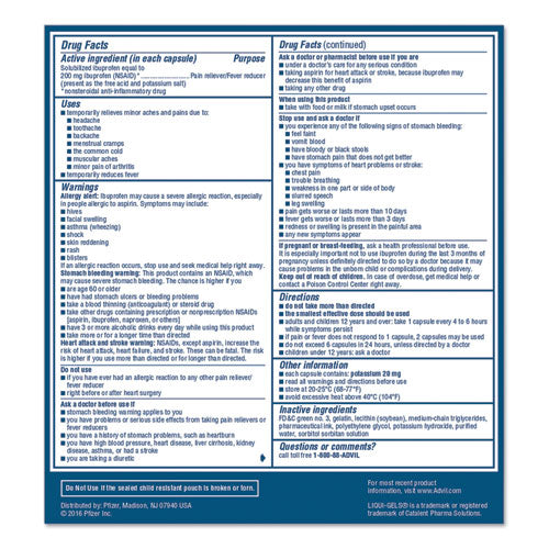 Advil® wholesale. Liqui-gels, Two-pack, 50 Packs-box. HSD Wholesale: Janitorial Supplies, Breakroom Supplies, Office Supplies.