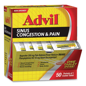 Advil® wholesale. Sinus Congestion And Pain Relief, 50-box. HSD Wholesale: Janitorial Supplies, Breakroom Supplies, Office Supplies.