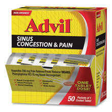 Load image into Gallery viewer, Advil® wholesale. Sinus Congestion And Pain Relief, 50-box. HSD Wholesale: Janitorial Supplies, Breakroom Supplies, Office Supplies.