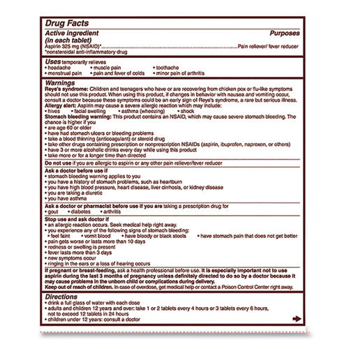 Bayer® wholesale. Aspirin Tablets, Two-pack, 50 Packs-box. HSD Wholesale: Janitorial Supplies, Breakroom Supplies, Office Supplies.