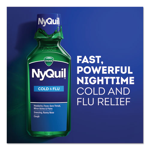 Vicks® wholesale. Nyquil Cold And Flu Nighttime Liquid, 12 Oz Bottle. HSD Wholesale: Janitorial Supplies, Breakroom Supplies, Office Supplies.