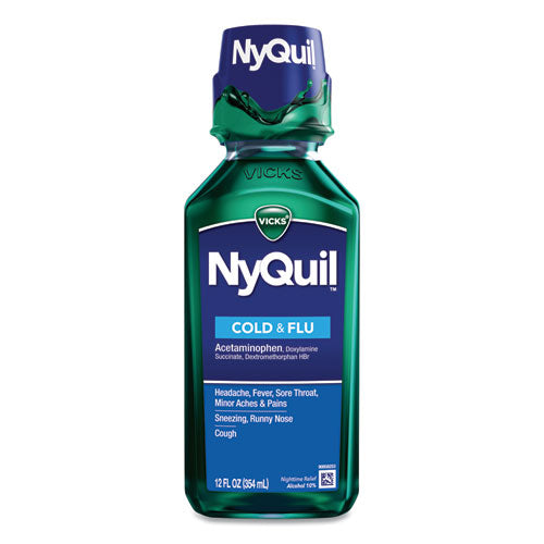 Vicks® wholesale. Nyquil Cold And Flu Nighttime Liquid, 12 Oz Bottle, 12-carton. HSD Wholesale: Janitorial Supplies, Breakroom Supplies, Office Supplies.