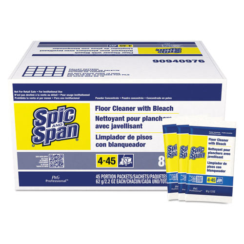 Spic and Span® wholesale. Bleach Floor Cleaner Packets, 2.2oz Packets, 45-carton. HSD Wholesale: Janitorial Supplies, Breakroom Supplies, Office Supplies.