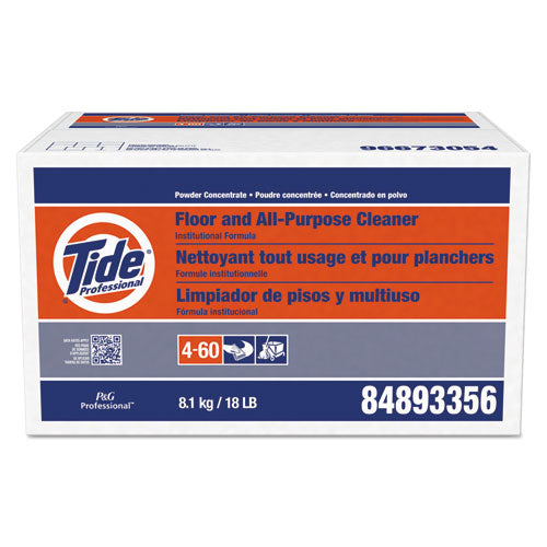 Tide® Professional™ wholesale. Tide® Floor And All-purpose Cleaner, 18 Lb Box. HSD Wholesale: Janitorial Supplies, Breakroom Supplies, Office Supplies.