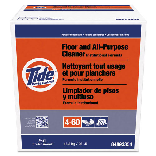 Tide® Professional™ wholesale. Tide® Floor And All-purpose Cleaner, 36 Lb Box. HSD Wholesale: Janitorial Supplies, Breakroom Supplies, Office Supplies.