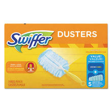 Load image into Gallery viewer, Swiffer® wholesale. Swiffer Dusters Starter Kit, Dust Lock Fiber, 6&quot; Handle, Blue-yellow, 6-carton. HSD Wholesale: Janitorial Supplies, Breakroom Supplies, Office Supplies.