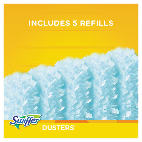 Swiffer® wholesale. Swiffer Dusters Starter Kit, Dust Lock Fiber, 6" Handle, Blue-yellow. HSD Wholesale: Janitorial Supplies, Breakroom Supplies, Office Supplies.