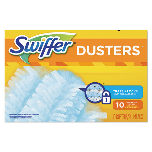 Swiffer® wholesale. Swiffer Refill Dusters, Dust Lock Fiber, Light Blue, Unscented, 10-box. HSD Wholesale: Janitorial Supplies, Breakroom Supplies, Office Supplies.